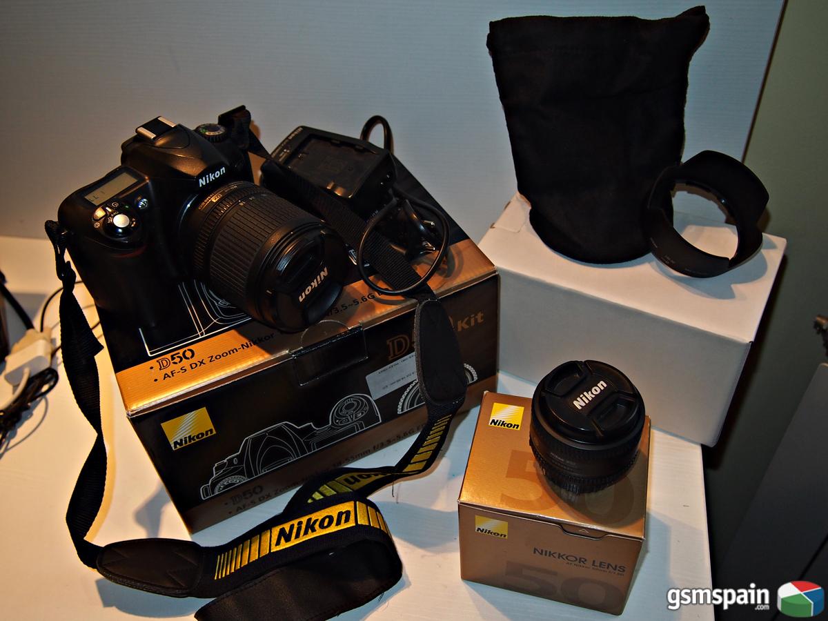 [VENDO] Reflex Nikon D50 + Nikkor 18-105 VR + 50 1.8 + bolsa