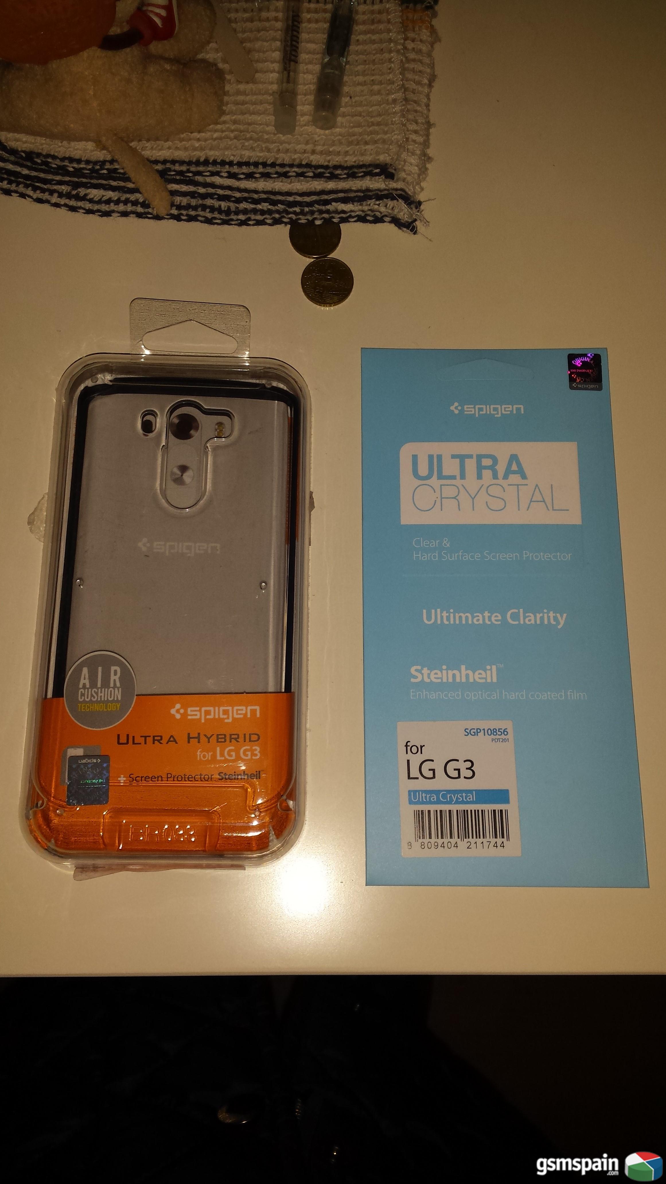 [VENDO] [VENDO] LG G3 Spigen Ultra Hybrid + Steinhell protector pantalla x2 unidades. A Estre