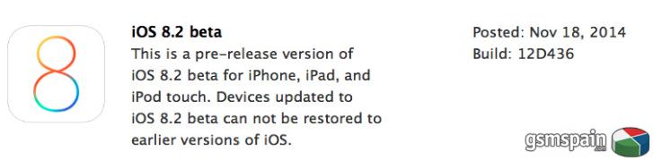 [HILO OFICIAL] iOS 8.2 beta 1 ya disponible.