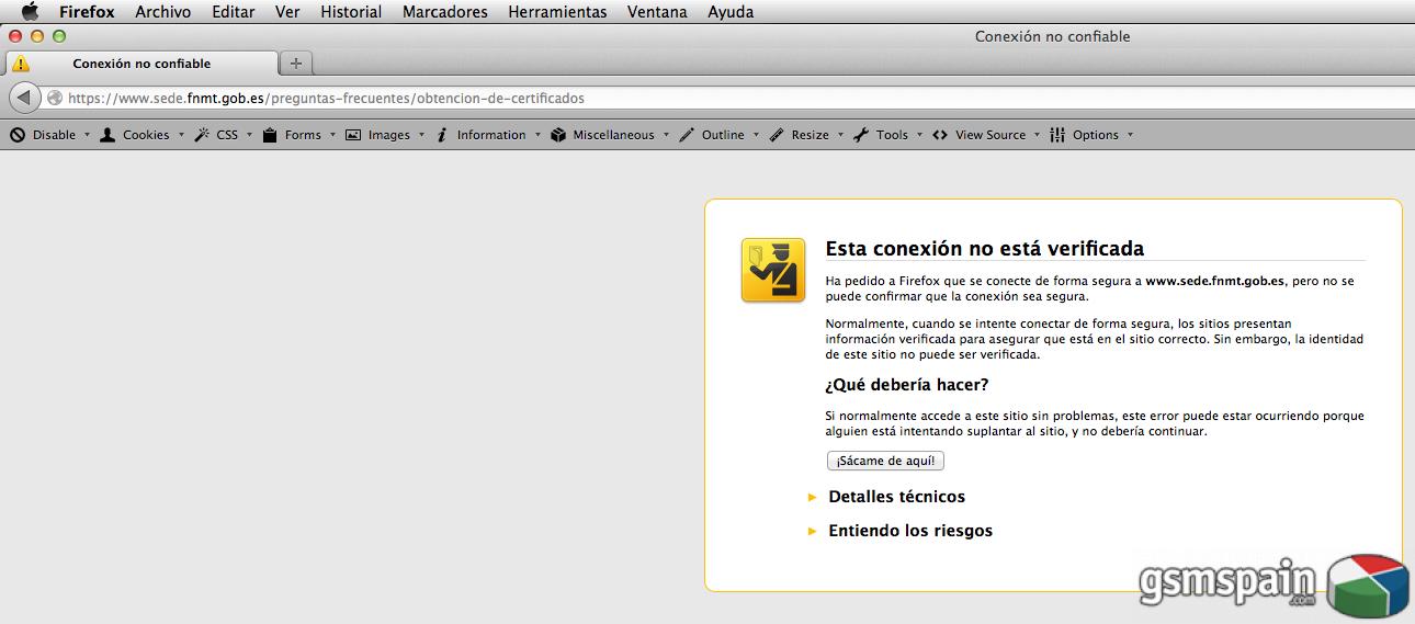 [AYUDA] Problema con la obtencin del Certificado Digital.