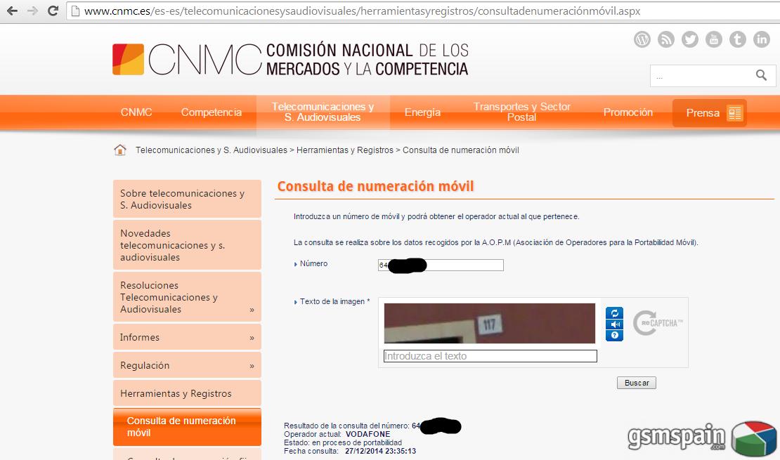 [AYUDA] Consulta de numeracin movil de la CNMC