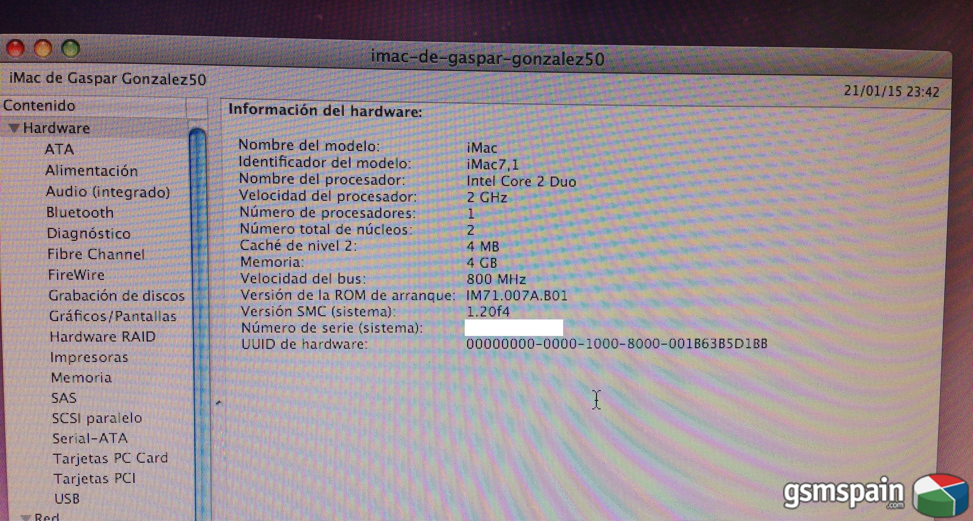 [VENDO] iMac 20 pulgadas del 2007 reformado en 2012 BARATO!
