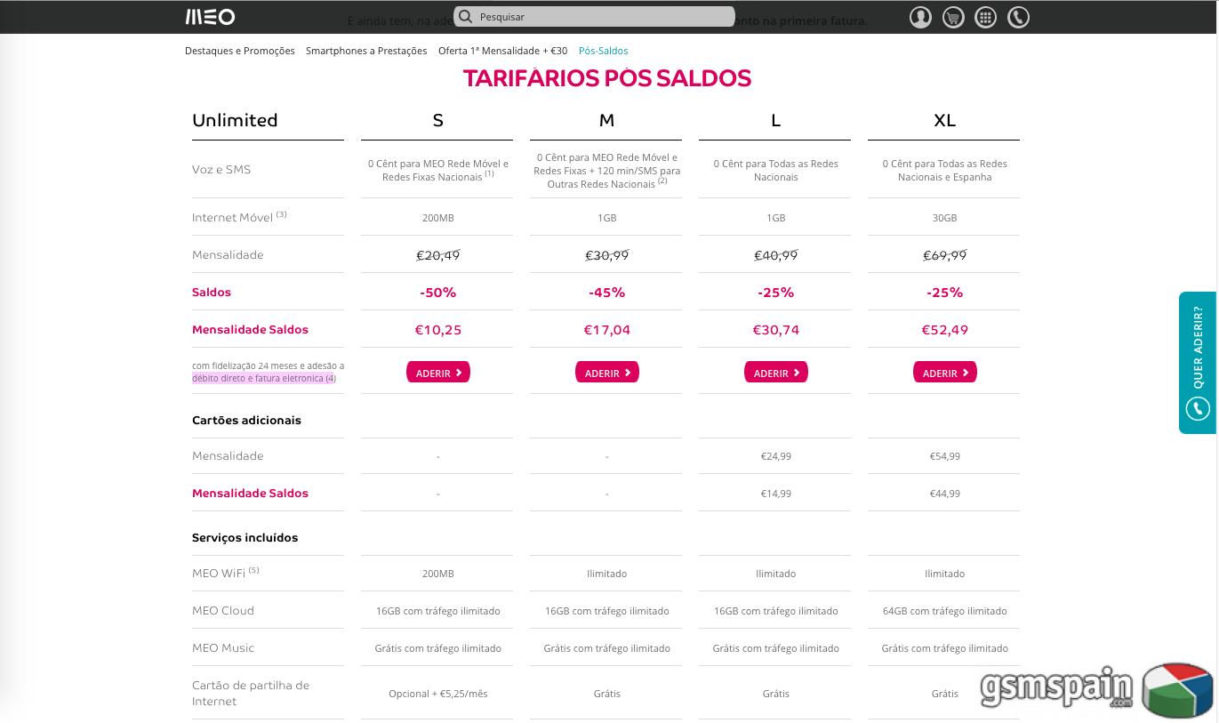 [HILO OFICIAL] Mirad los precios de las tarifas en Portugal Telecom MEO