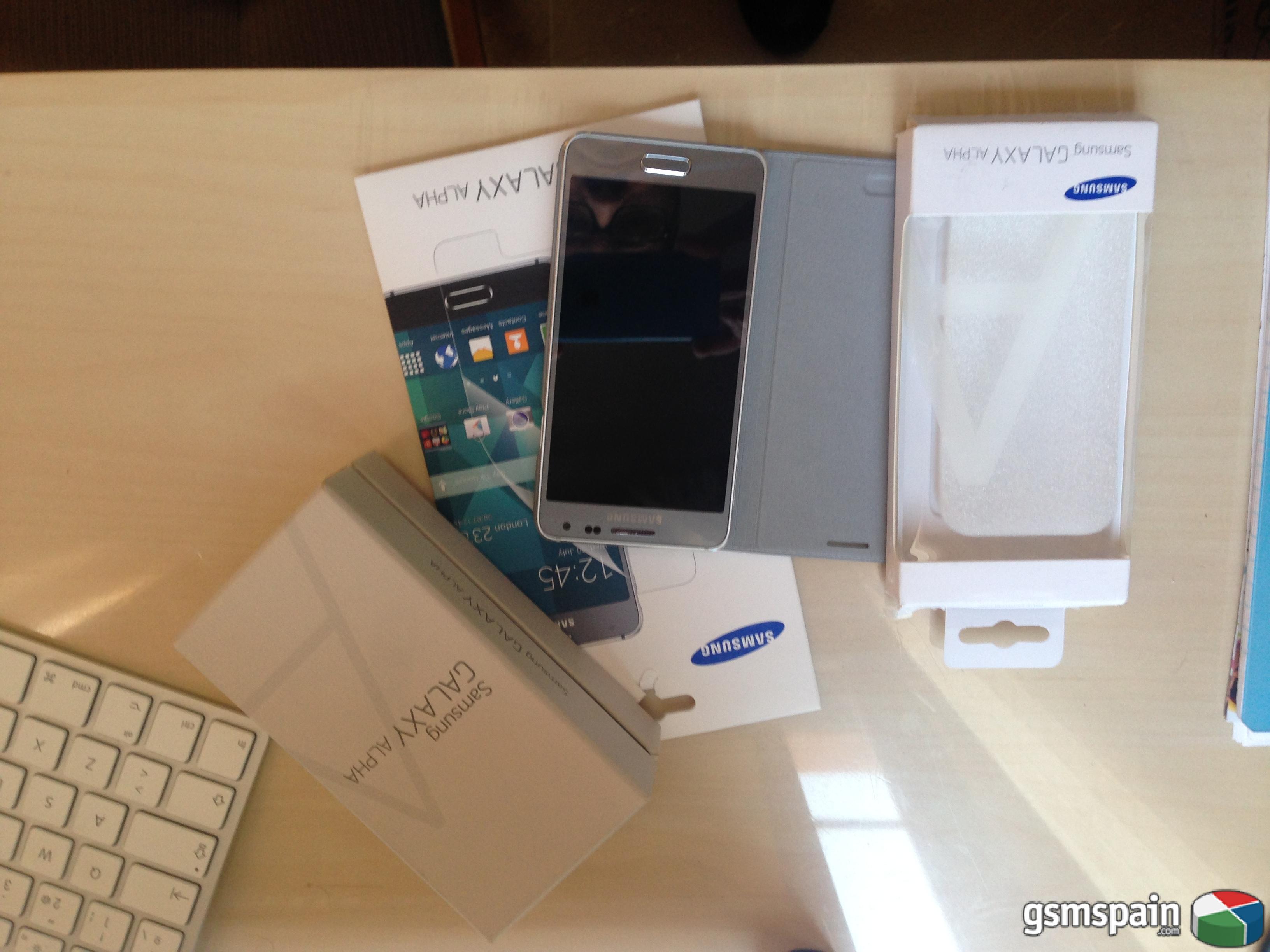 [CAMBIO] Samsung Galaxy Alpha Silver + funda original + protector original x Z3 compact.
