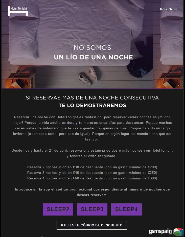 [CHOLLO] *Bono de 100* en Hoteles a los MIL PRIMEROS, en la app "Hotel Tonight"