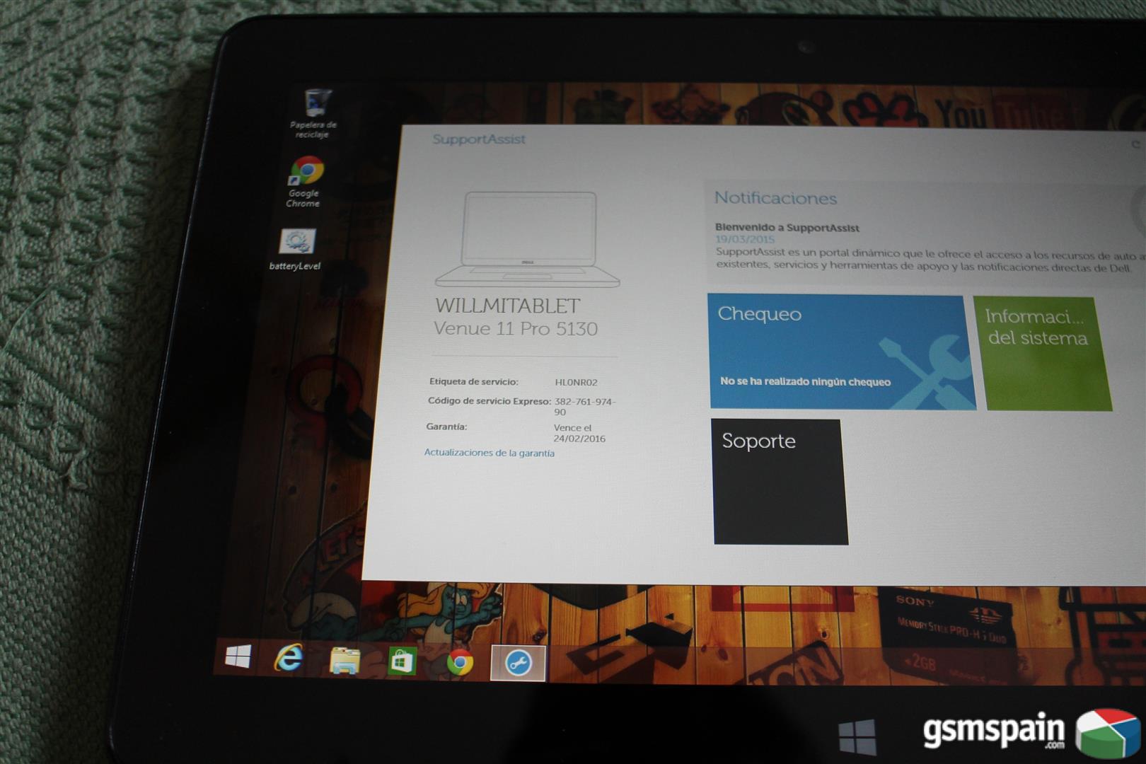 [VENDO] Tablet/Portatil Dell Venue 11 PRO 5130 Win8.1,10.8"HD,SSD32GB,Intel Quadcore 3775D..