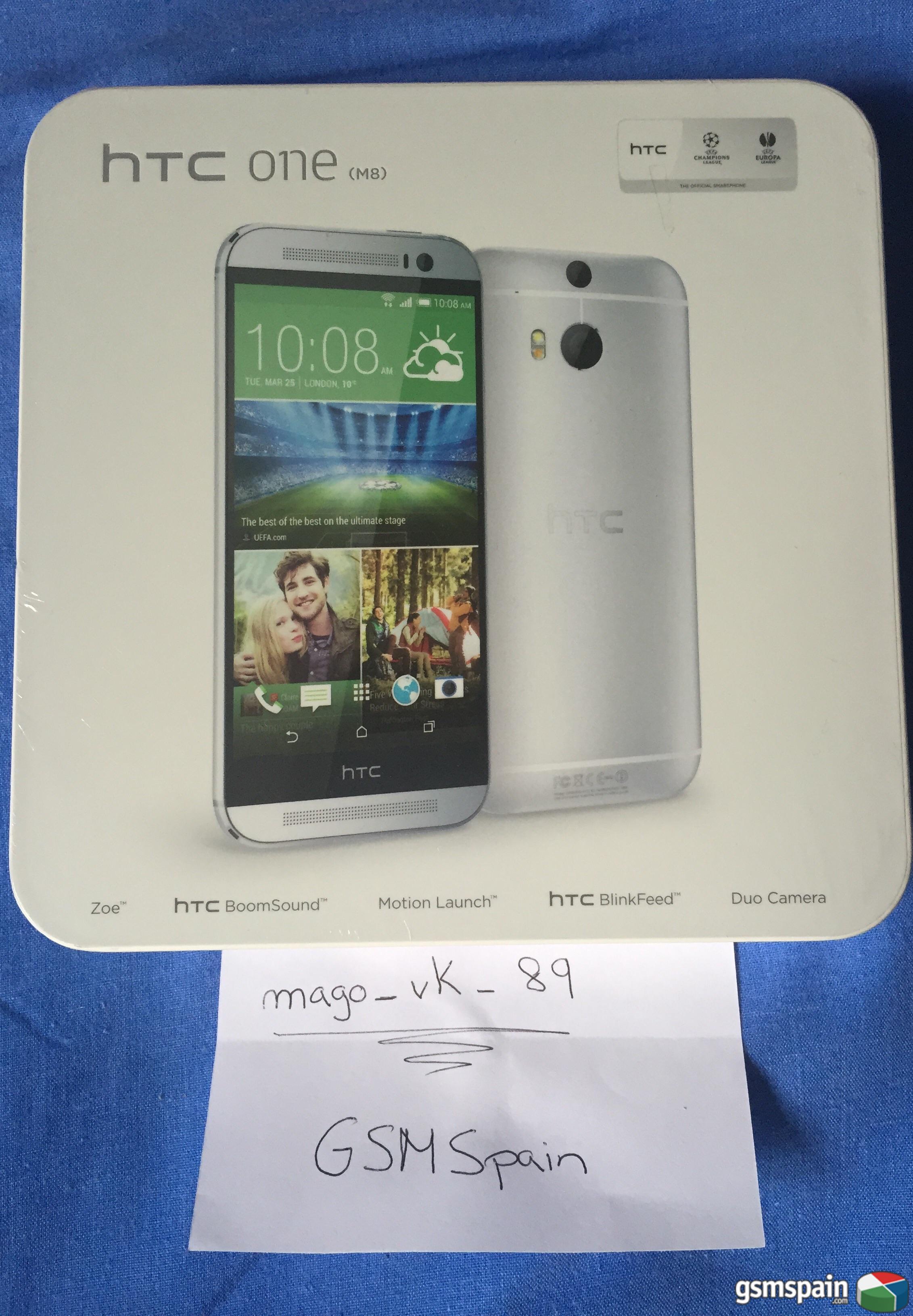 [VENDO] >>> HTC One M8 Silver, PRECINTADA: unibody metal, Boom Sound <<<