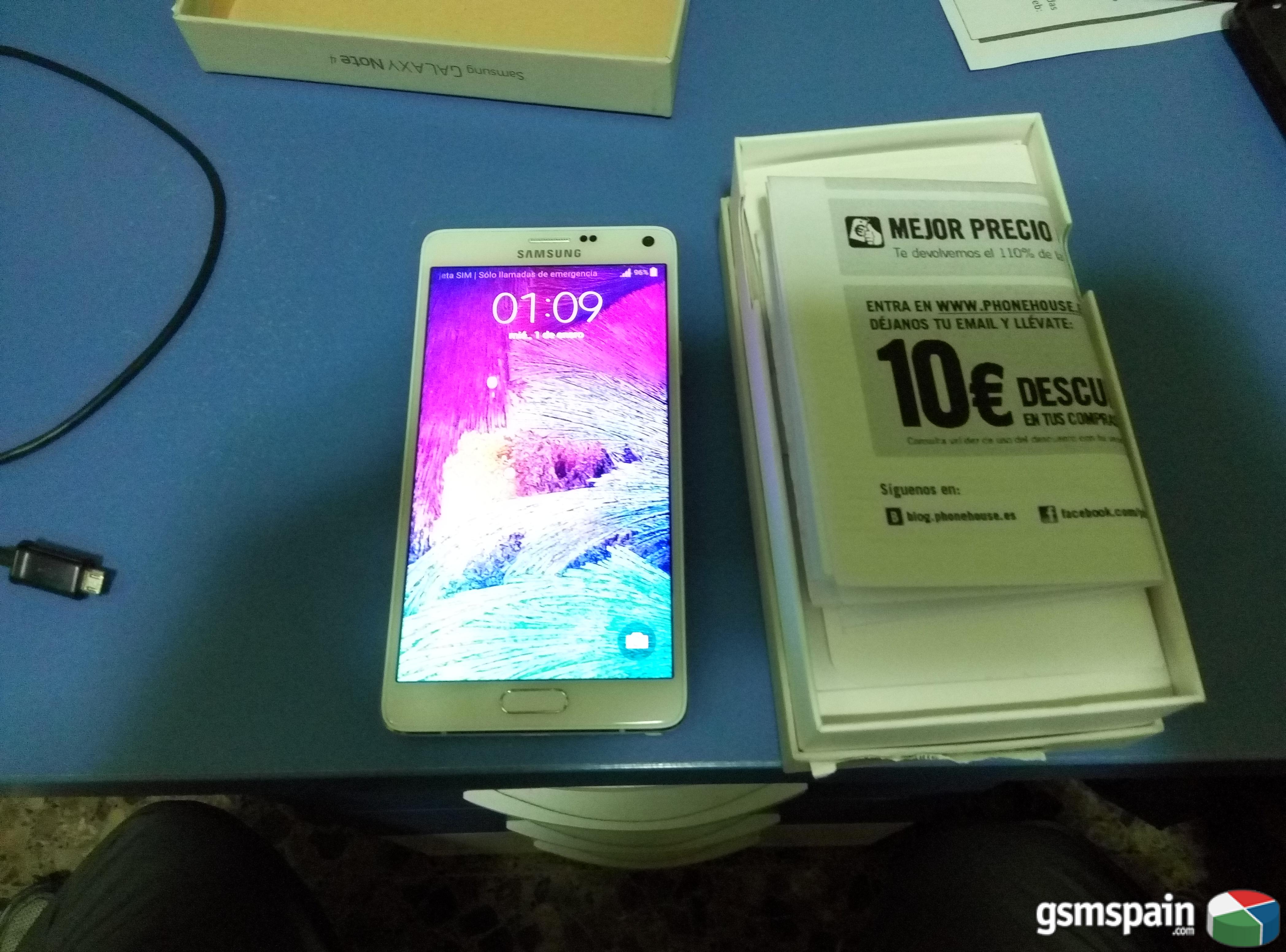 [VENDO] Samsung Galaxy Note 4 Blanco Impoluto con factura