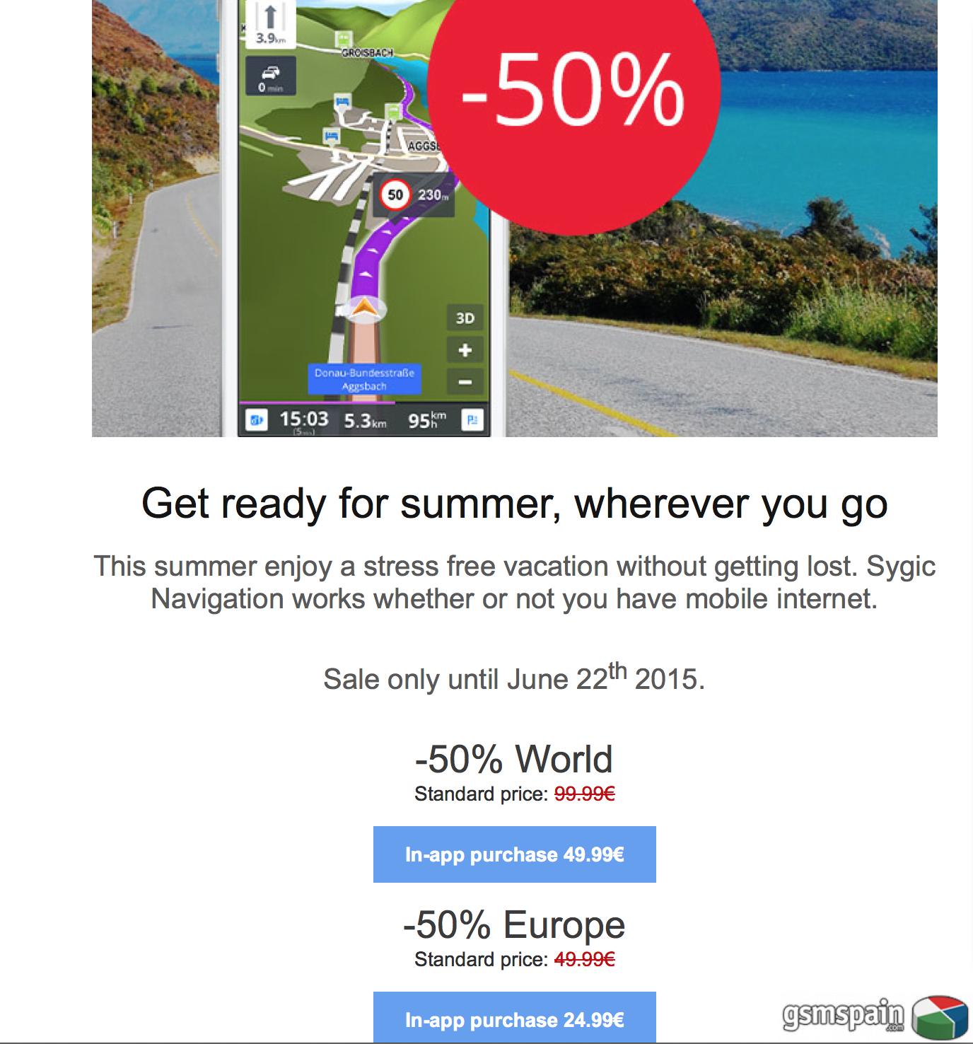 50% descuento en sygic
