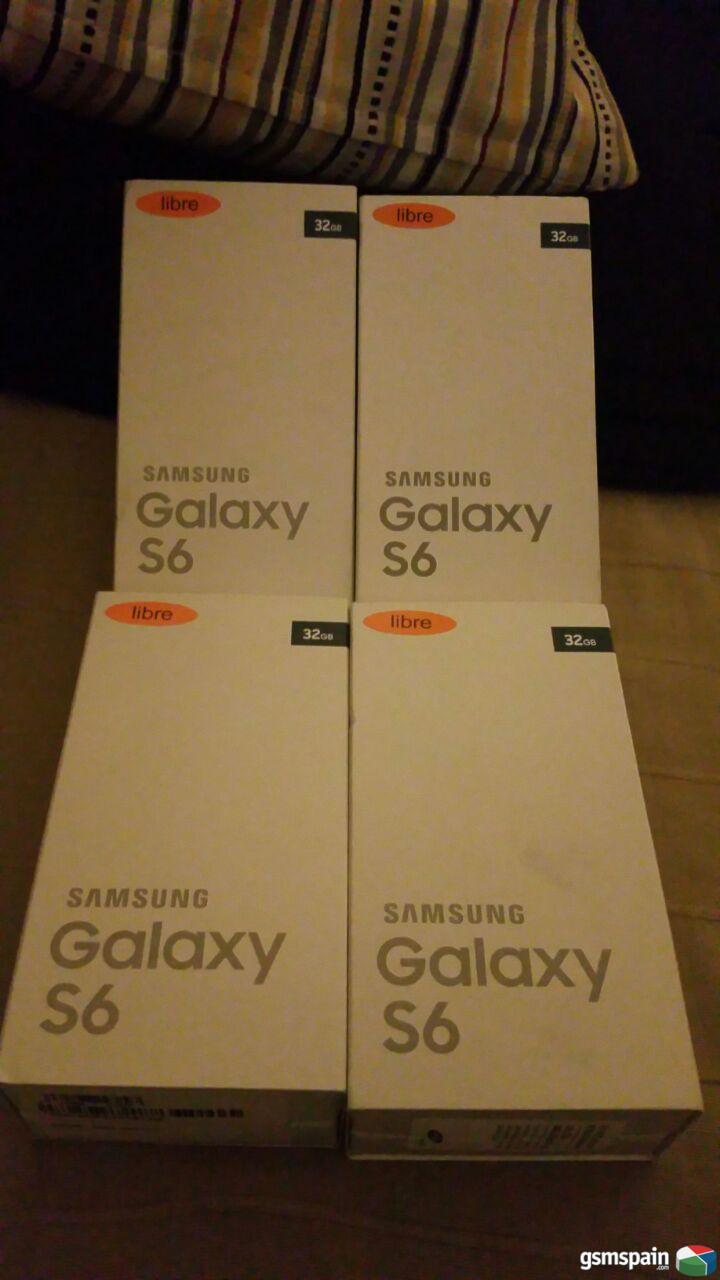 [VENDO]  4 X Samsung galaxy S6 32 Gb negro precintado y con factura 500 Gi