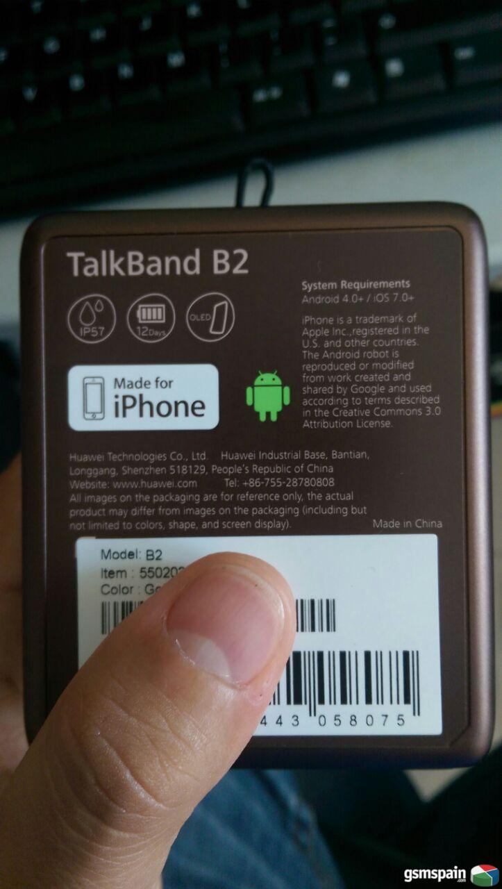 [vendo] Pulsera Huawei Talkband B2 Gold Premium