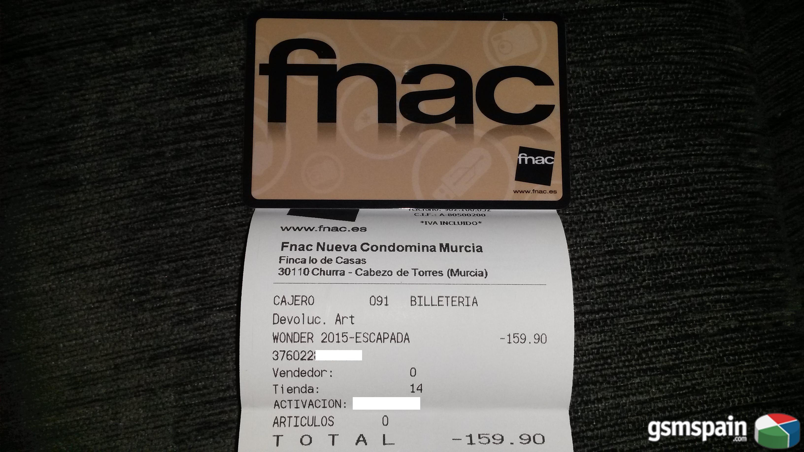 [VENDO] Tarjeta FNAC con 160 euros de saldo