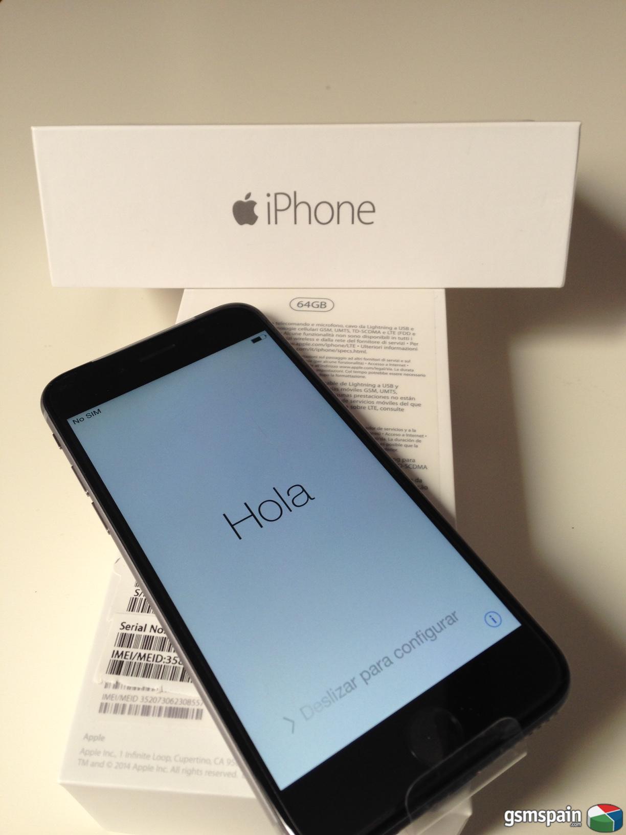 [VENDO] iPhone 6 - 64Gb - Space Grey - a estrenar con Apple Care