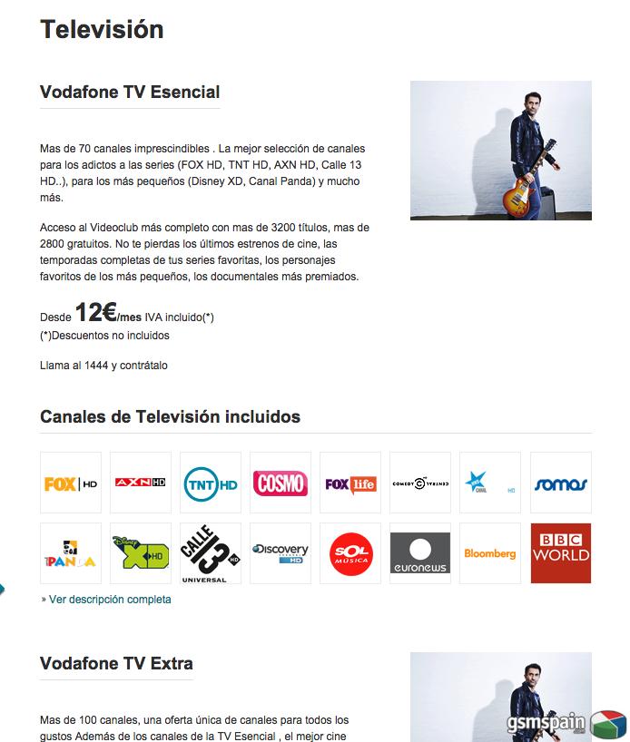 Vodafone TV sin cambiarse a ONE