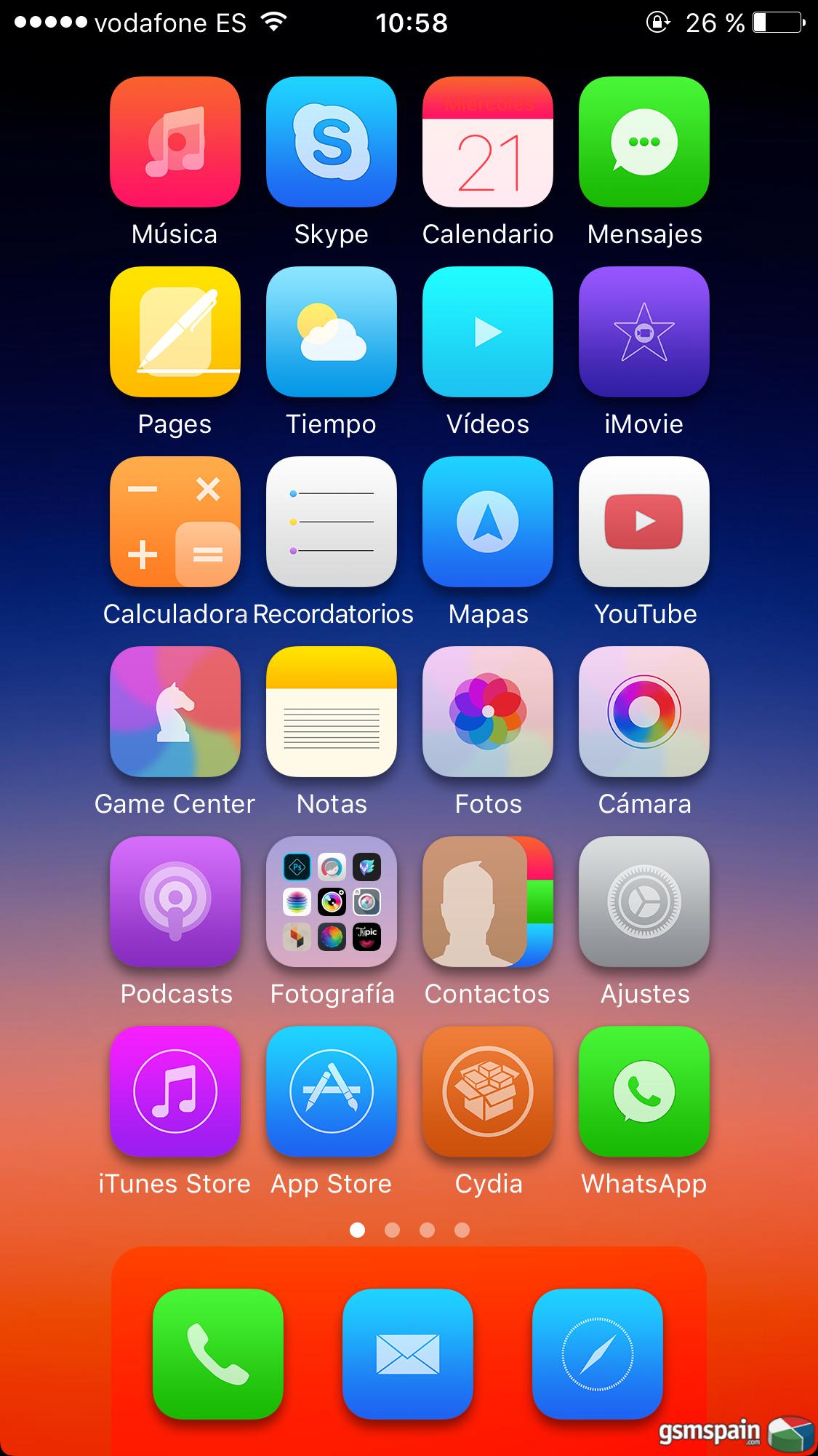 Ensea tu escritorio iOS 7