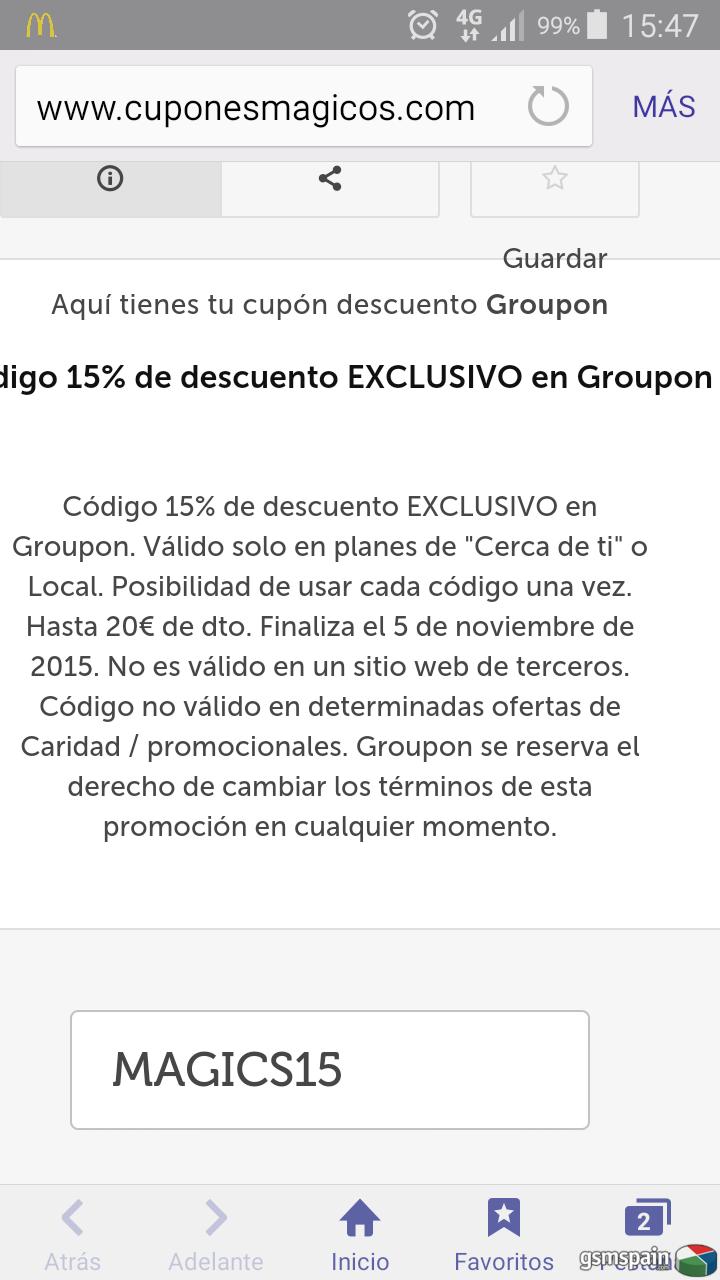 [HILO OFICIAL] Cdigos de descuento Groupon, Letsbonus, Offerum, etc...