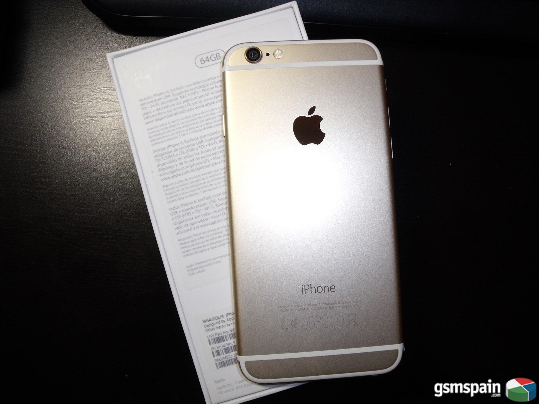 [VENDO] iPhone 6 Gold 64GB, garanta, como nuevo