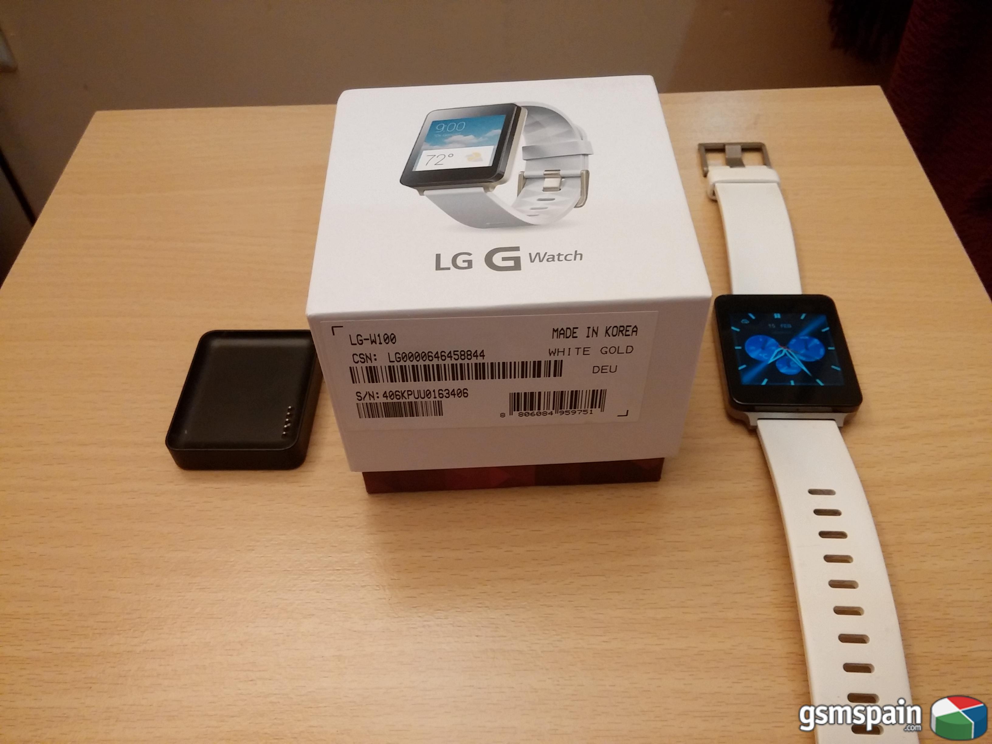 [VENDO] Smartwatch LG G Watch,  blanco y dorado