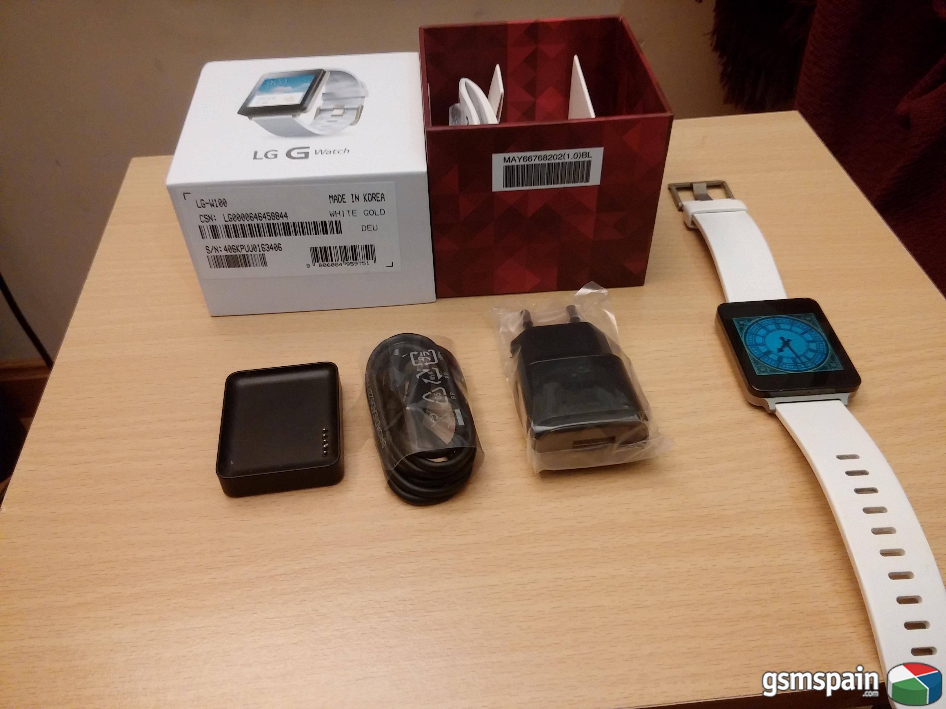 [VENDO] Smartwatch LG G Watch,  blanco y dorado