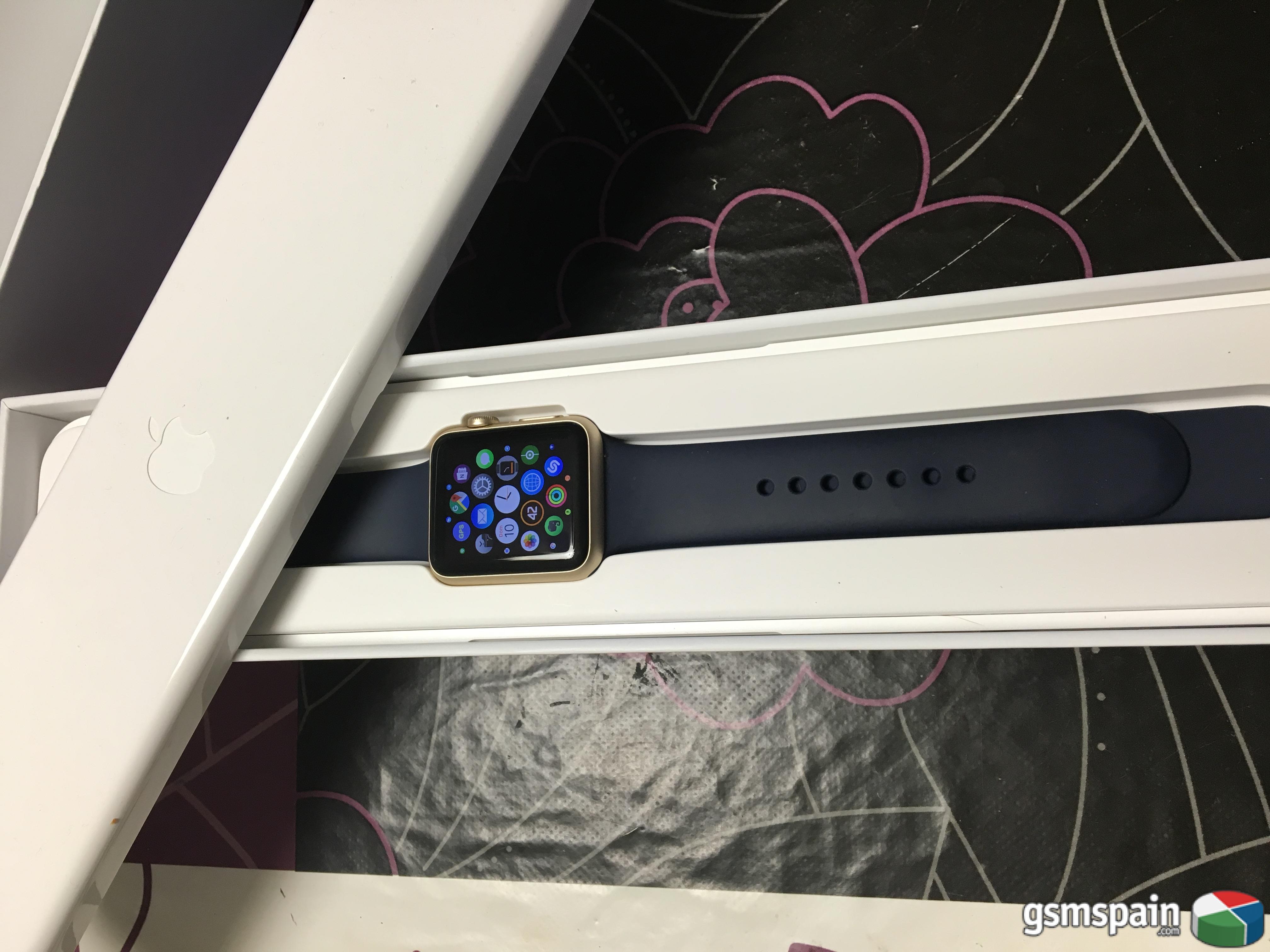 [VENDO] Apple watch sport 42mm Gold correa azul noche