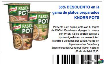 [CHOLLO] Botes pasta Knorr POT en Carrefour