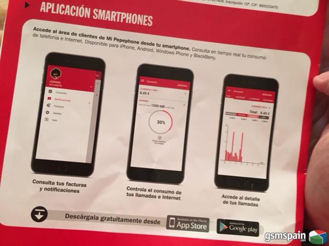 Nueva app para Pepephone (proximamente) (Foto a panfleto)