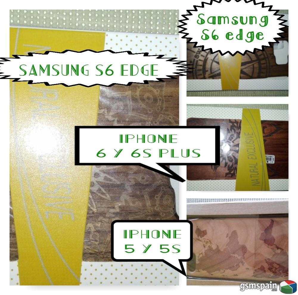 [vendo] Carcasas Bambu Talladas Samsung S6 S6 Edge S6 Edge + Iphone Se 6s S 6s +