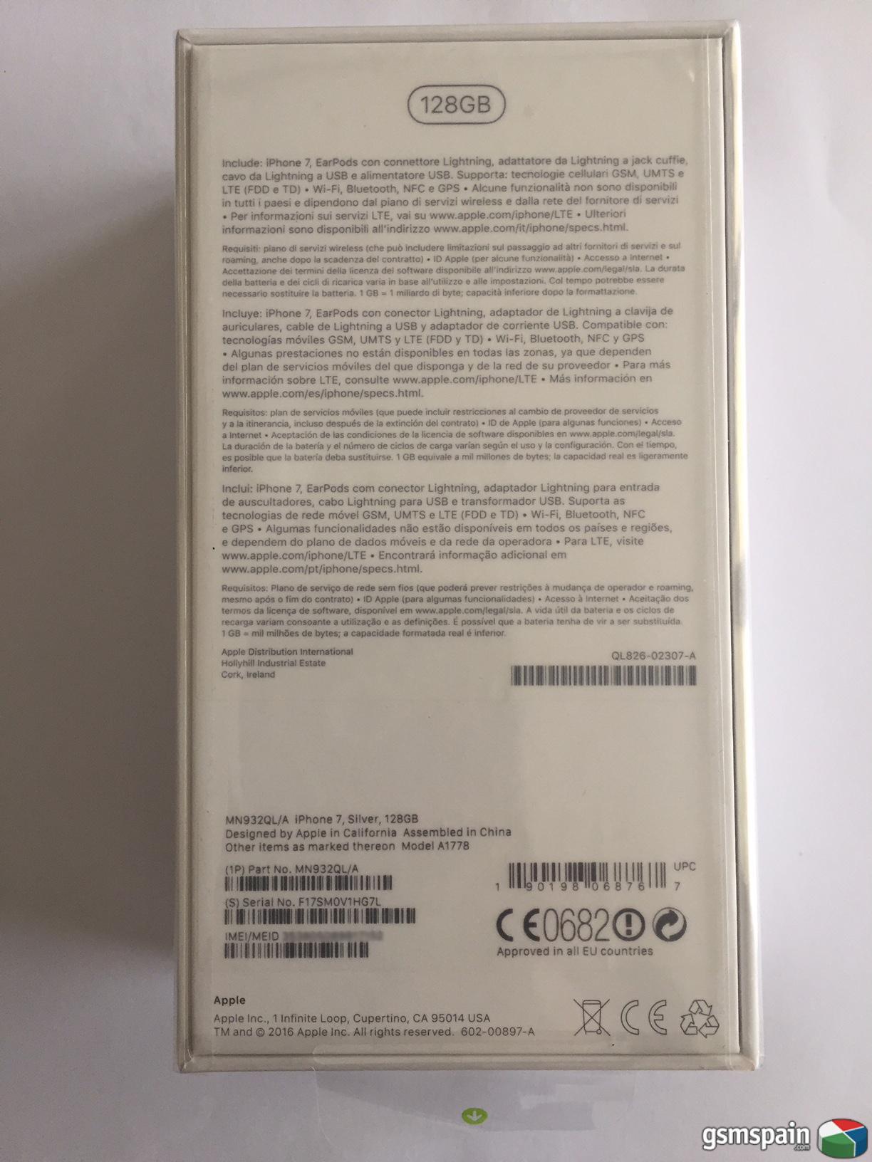 [VENDO] Iphone 7 128 Gb Silver precintado con factura del 29-12-16 740