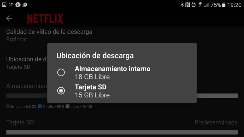 Netflix ya permite descargar a la tarjeta SD de tu dispositivo Android