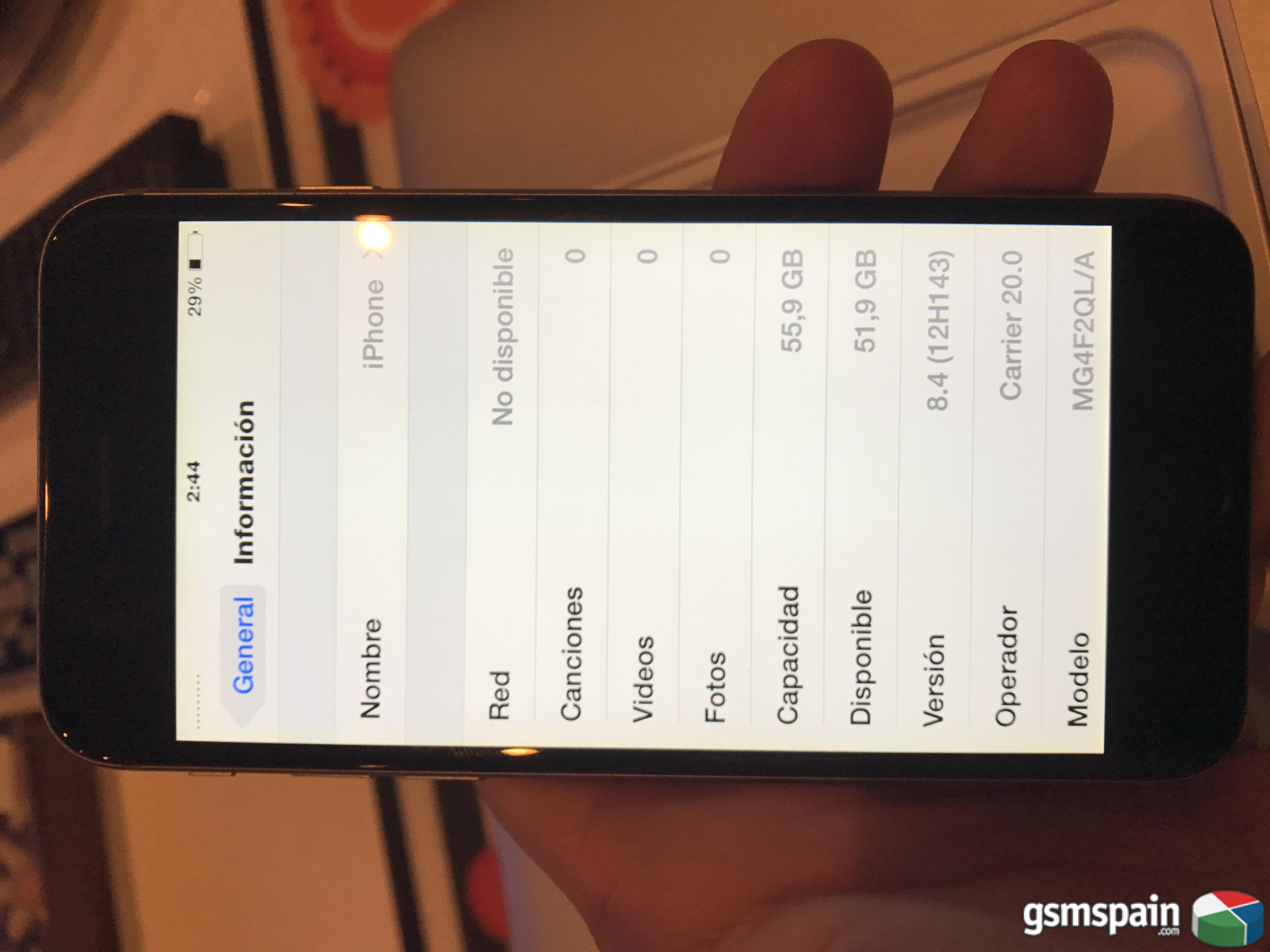 [vendo] Iphone 6 64g SPACE GREY    IOS 8.4