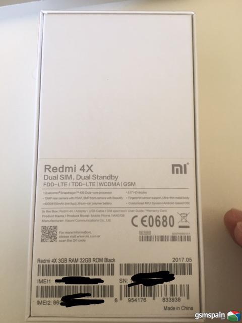[VENDO] Xiaomi Redmi 4X 3/32 Gobal Garantia Espaola
