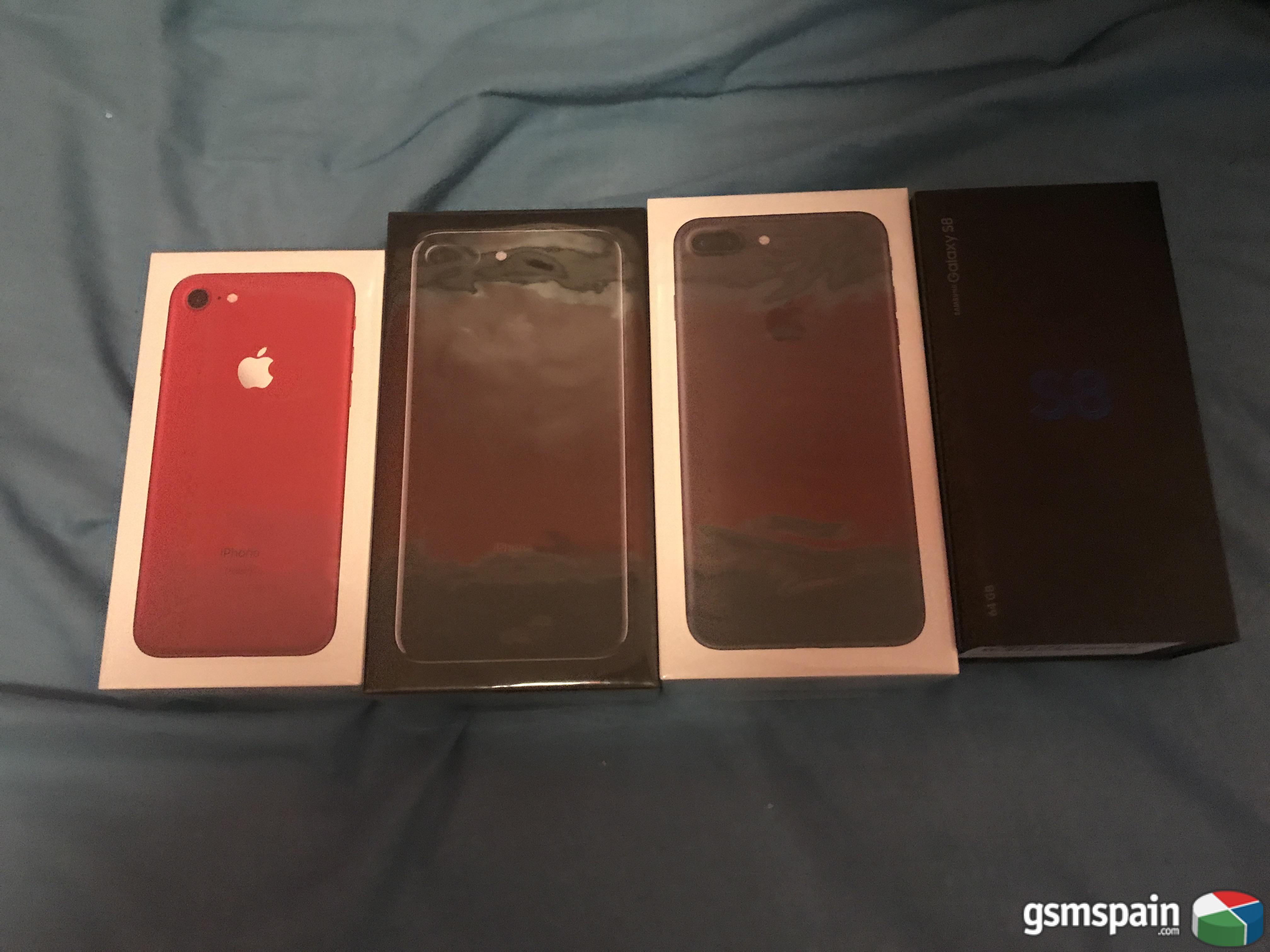 [VENDO] iphone 7 rojo 256GB 7 plus 128 GB jetblack y S8 blue coral
