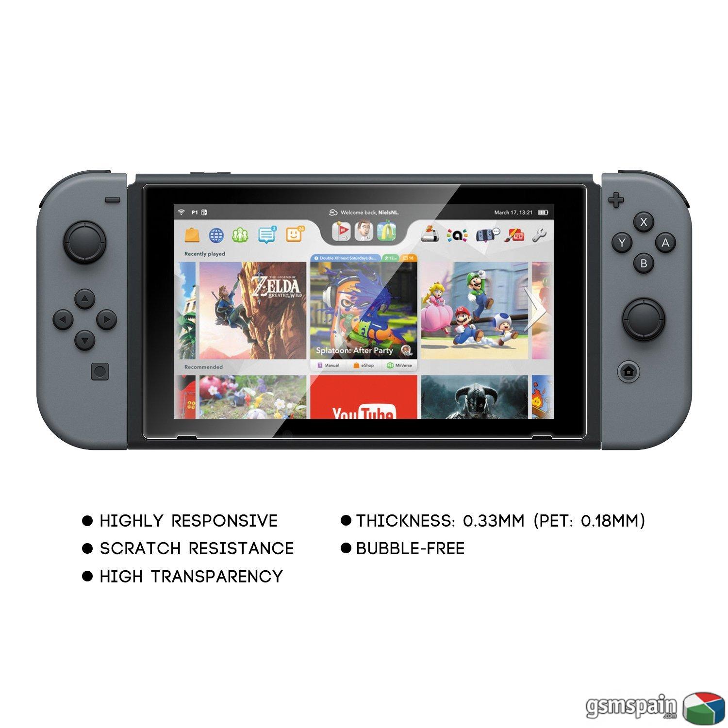[VENDO] DESCUENTO ! Pelcula de Vidrio Para Nintendo Switch [2 Paquetes] por 1.99euros