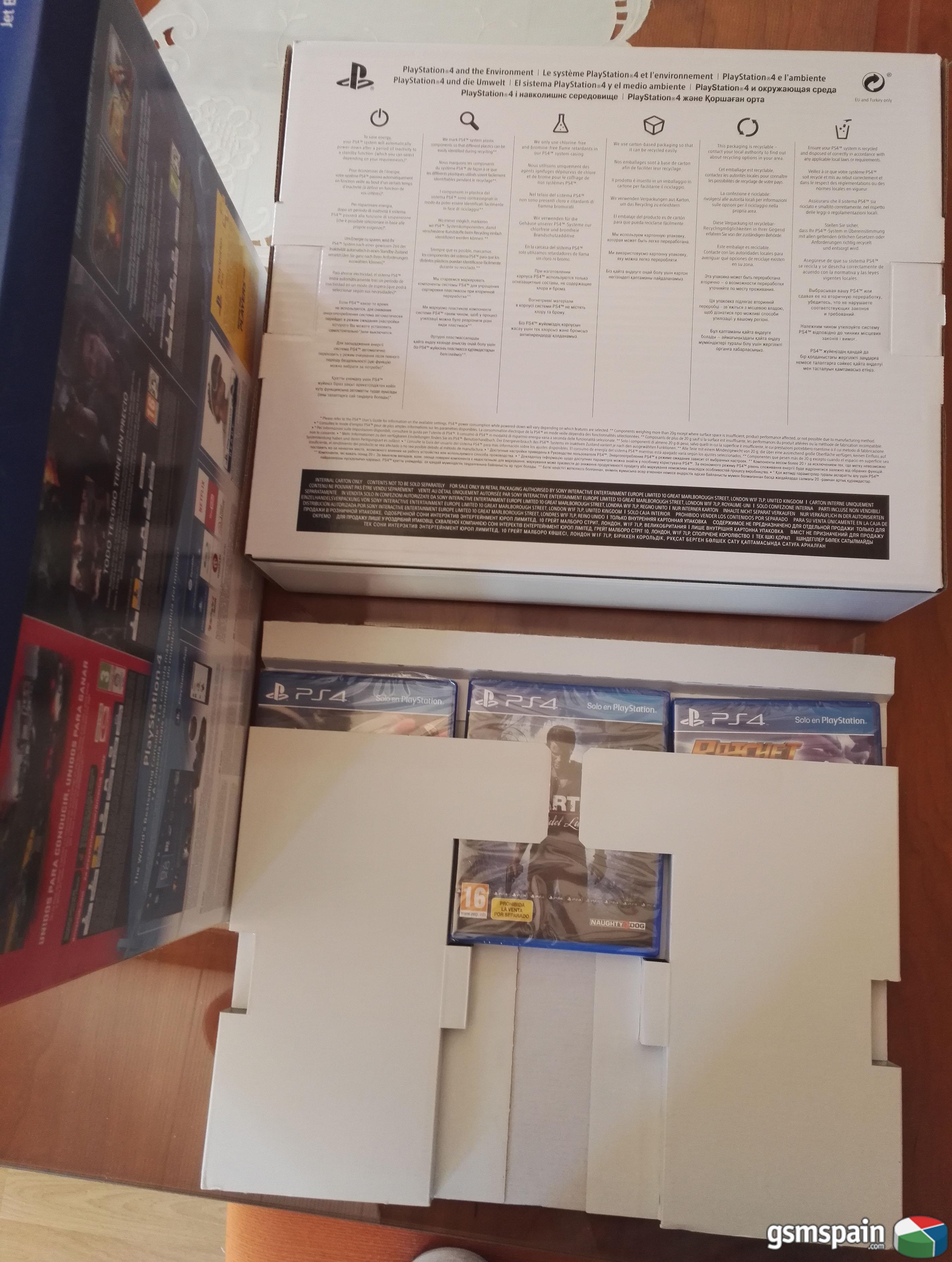 [VENDO] PlayStation 4 Slim (PS4) 1TB - Consola + Uncharted 4 + DriveClub + Ratchet & Clank