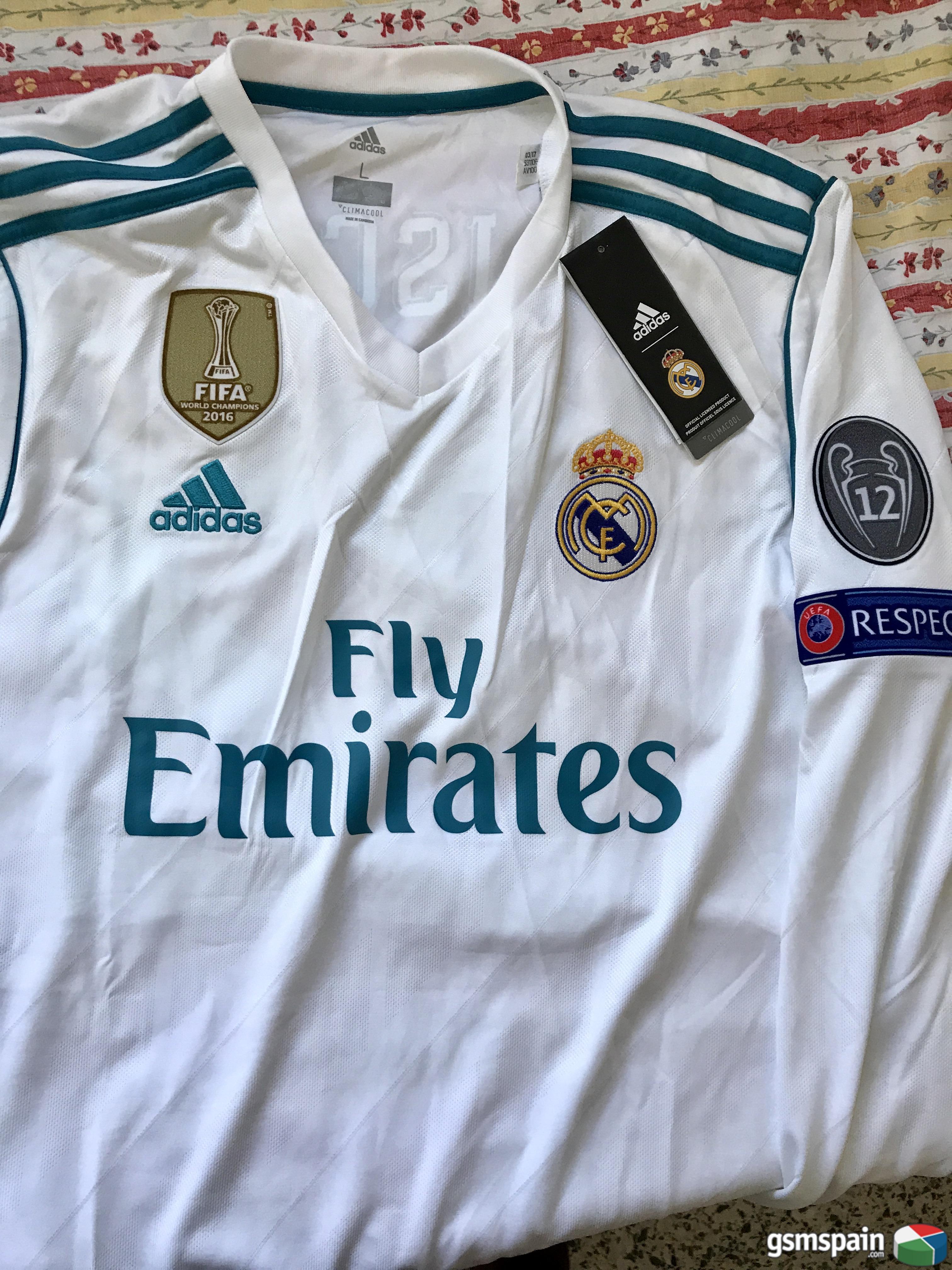 [VENDO] Camiseta Real Madrid original Blanca Manga larga 2017--- 55