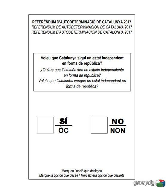 Referndum en Catalunya - 1 de Octubre de 2017