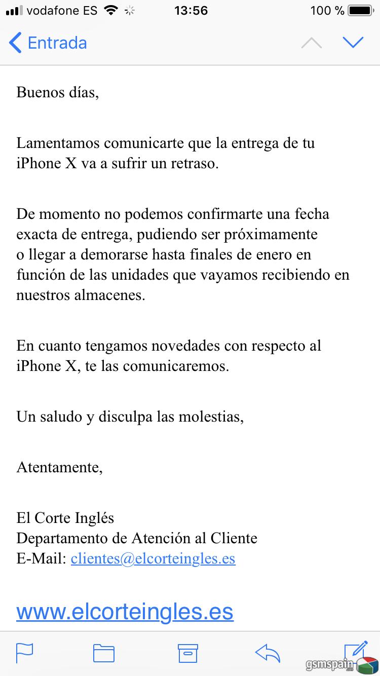 iPhone X en El Corte Ingls