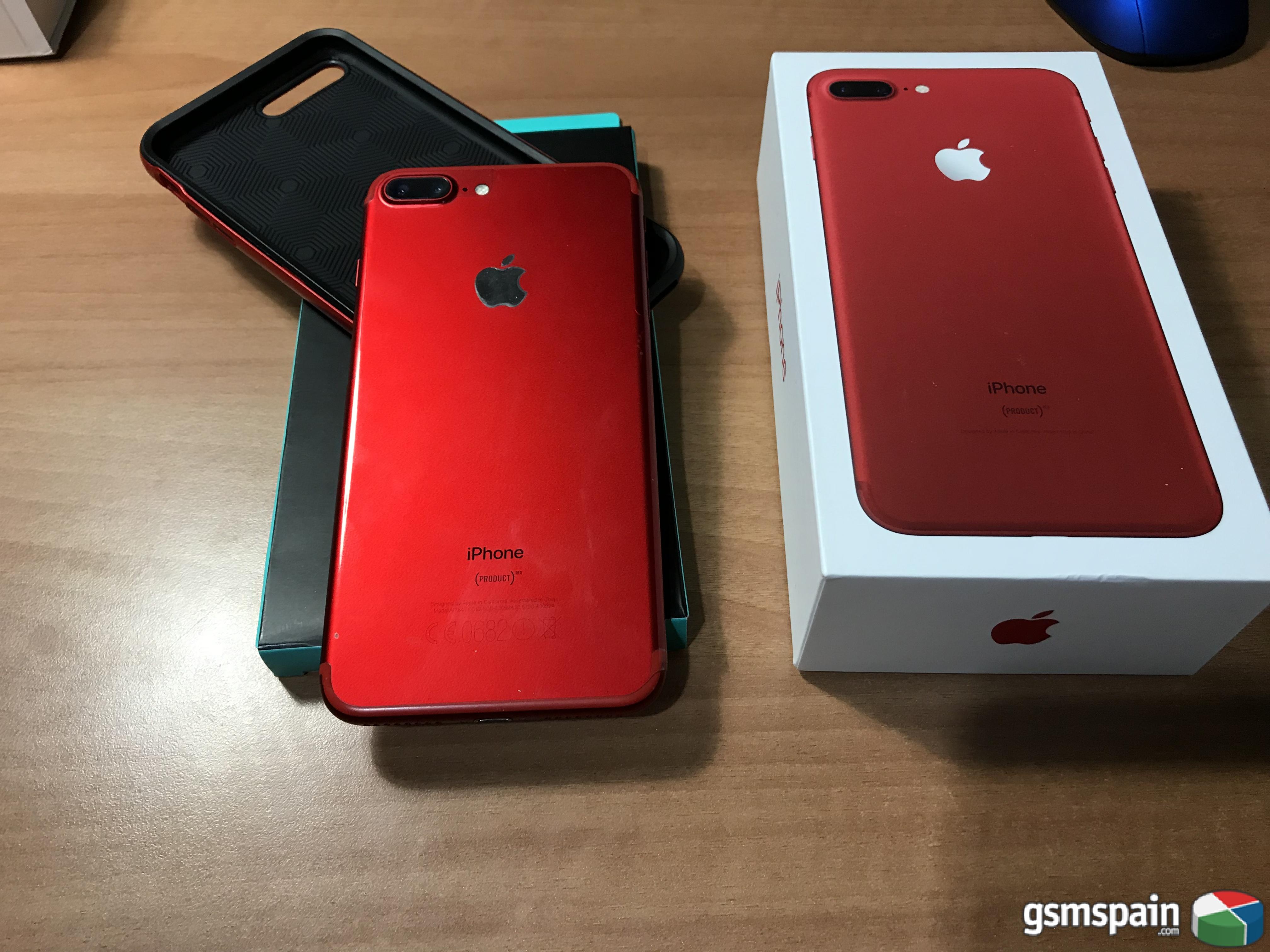 [VENDO] iPhone 7 Plus 128 Gb -Rojo- , Factura Apple Store + Funda