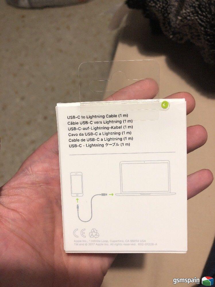 [VENDO] cable usb c a lightning apple 1m original precintado perfecto iPhone X y 8/8plus