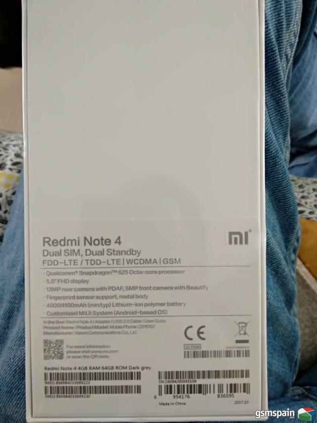 [VENDO] Xiaomi Note 4 4/64 Global Rom Precintado