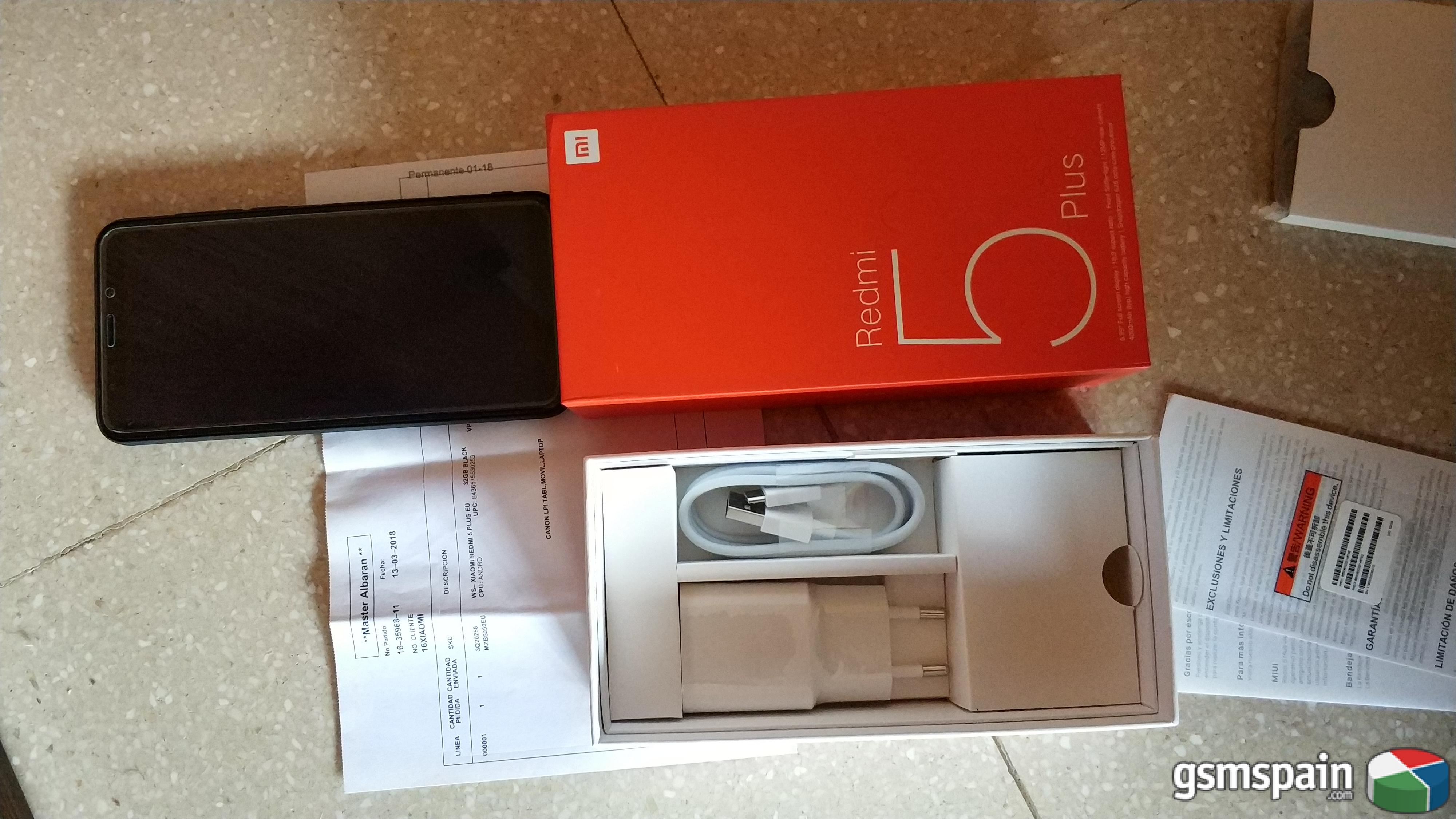 [VENDO] Xiaomi Redmi 5 Plus Negro Global 3x32GB de la tienda oficial Mi