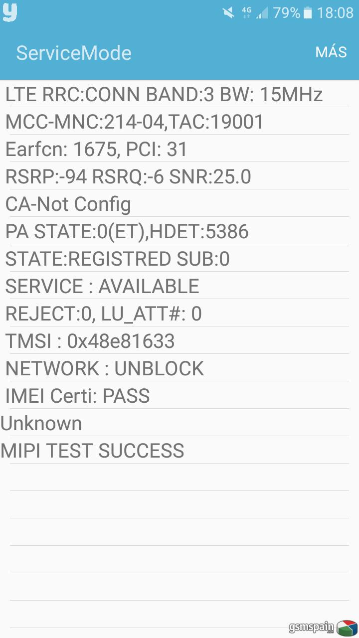 Parece que yoigo esta metiendo 4g+ en su red