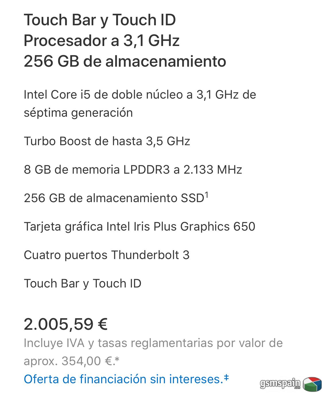 [VENDO] MacBook Pro Touch Bar - Gris