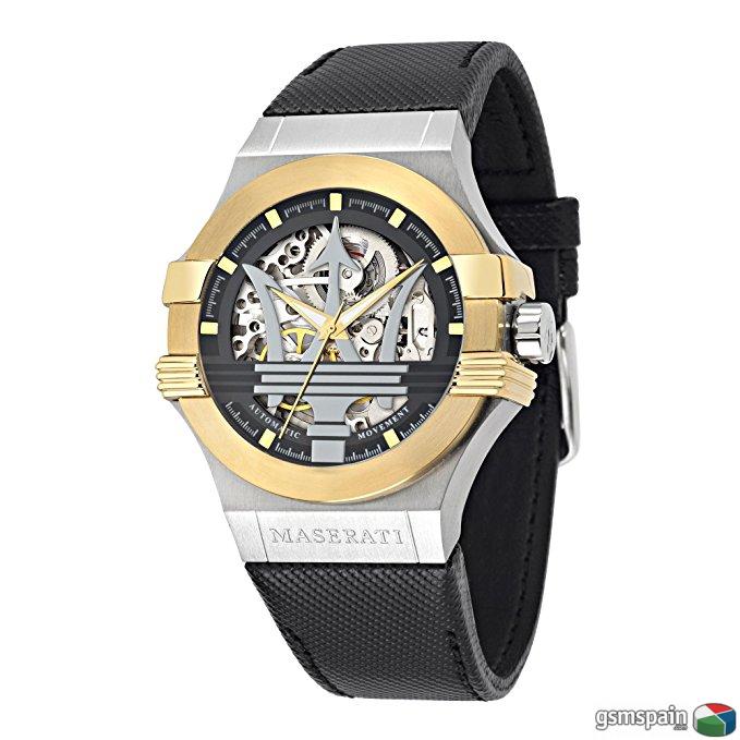[VENDO] Maserati Reloj Analgico Automtico para Hombre con Correa de Cuero  R8821108011