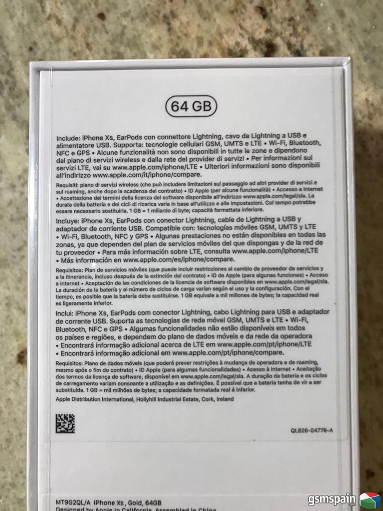 [VENDO] iPhone XS 64 Gb Gold precintado