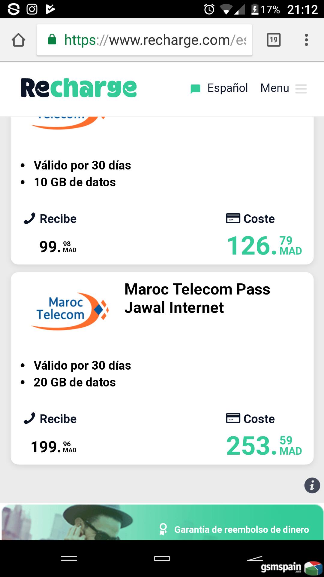 [CONSEJO] Marruecos - Maroc Telecom - Sim 20dh, Internet 2Gb 50Dh, 6Gb 100dh, 15Gb 200Dh!