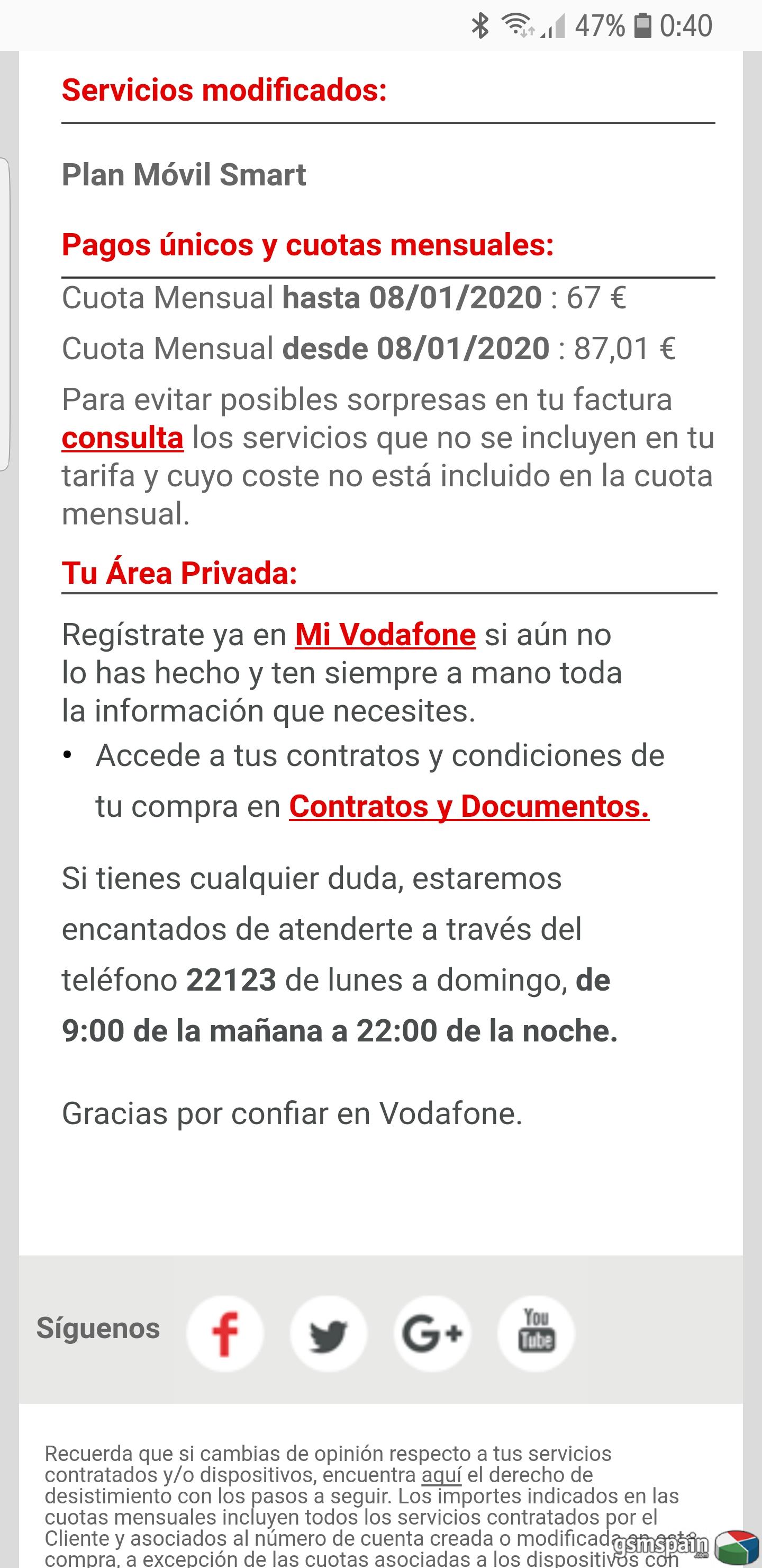 [AYUDA] Resumen de tu compra no coincide con la oferta de Vodafone para cancelar portabilidad