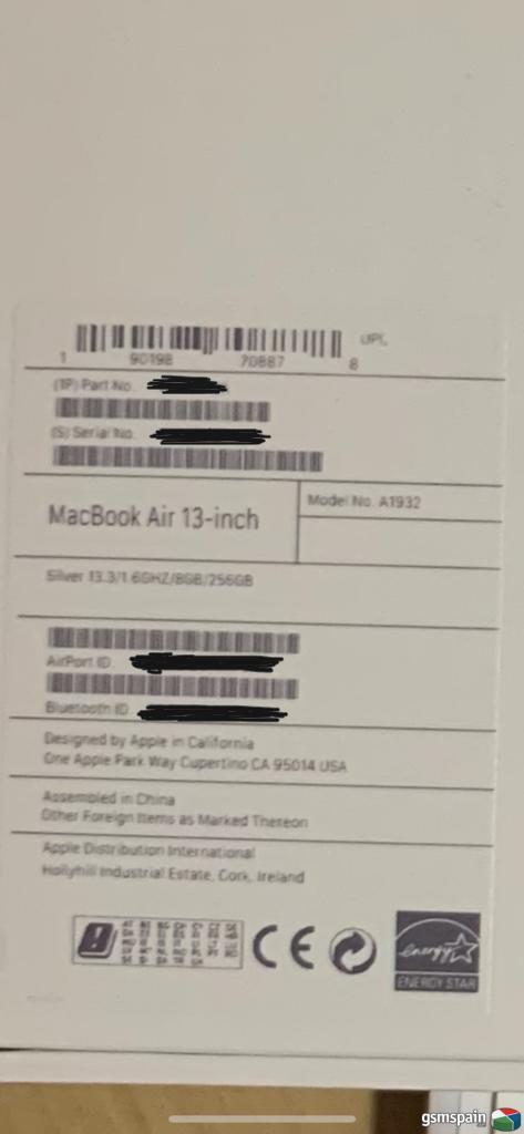 [VENDO] MacBook Air 13 8GB/256GB