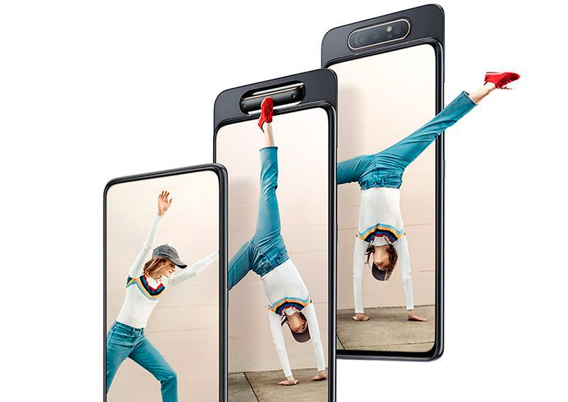 El Samsung Galaxy A80 arriesga con diseo deslizante y triple cmara rotativa