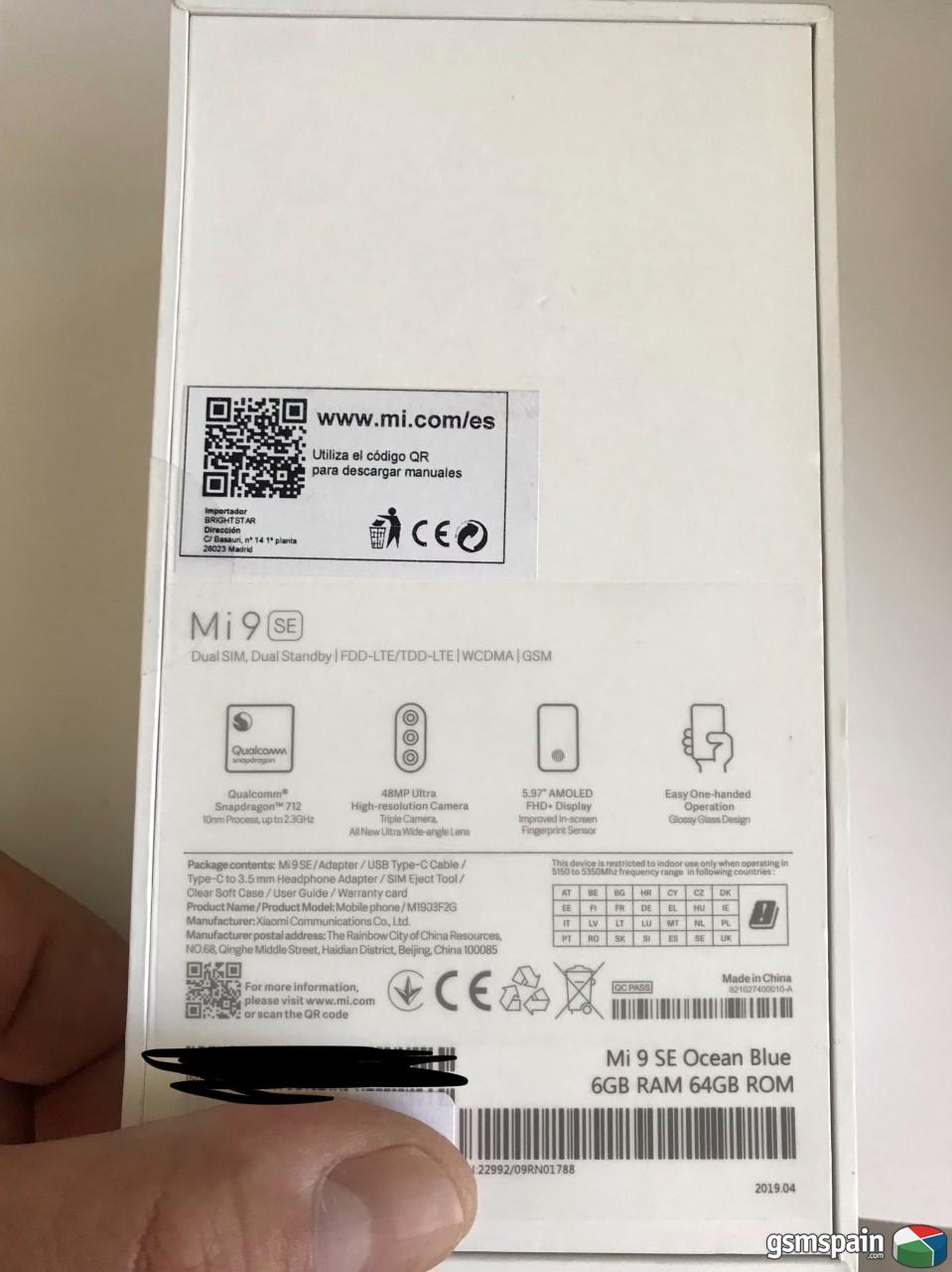 [VENDO] Xiaomi mi 9 SE 64 GB AZUL (PRECINTADO CON FACTURA)